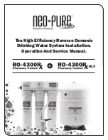 Neo-Pure RO-4300Rx Installation, Operation And Service Manual preview