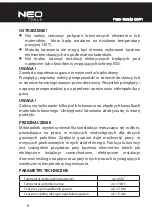 Preview for 6 page of NEO TOOLS 19-903 Instruction Manual