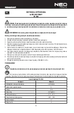 Preview for 3 page of NEO TOOLS 75-100 Instruction Manual