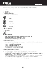 Preview for 20 page of NEO TOOLS 75-100 Instruction Manual