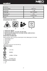 Preview for 7 page of NEO TOOLS 75-102 Instruction Manual