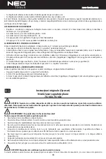 Предварительный просмотр 18 страницы NEO TOOLS 75-103 Original Manual