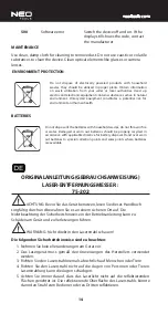 Preview for 14 page of NEO TOOLS 75-202 Instruction Manual