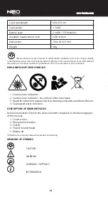 Preview for 14 page of NEO TOOLS 75-203 Instruction Manual