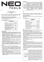 NEO TOOLS 99-058 Quick Start Manual preview