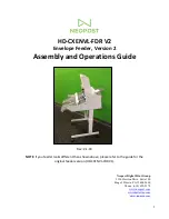 Preview for 1 page of Neopost HD-CXENVL-FDR V2 Assembly And Operation Manual