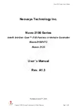 Preview for 1 page of Neousys Technology Nuvo-3100 Series User Manual