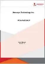 Neousys Technology PCIe-PoE334LP User Manual preview