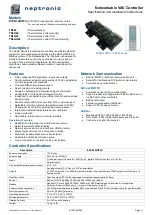 Предварительный просмотр 1 страницы Neptronic EVCB14NIT4X/TRL24 Series Specification And Installation Instructions