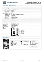 Предварительный просмотр 3 страницы Neptronic EVCB14NIT4X/TRL24 Series Specification And Installation Instructions