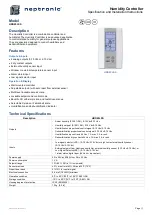 Предварительный просмотр 1 страницы Neptronic HRO20LSS Specification And Installation Instructions