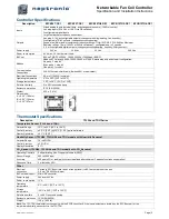 Предварительный просмотр 2 страницы Neptronic TFL24 Specification And Installation Instructions