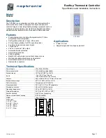 Preview for 1 page of Neptronic TRT2422 Specification And Installation Instructions