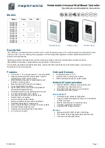 Neptronic TSUB00 Series Specification And Installation Instructions предпросмотр