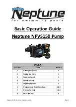 Neptune NPVS150 Basic Operation Manual предпросмотр