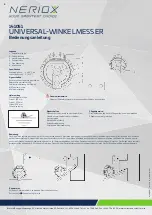 Предварительный просмотр 2 страницы Neriox 141051 Operating Instructions Manual