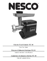 Preview for 1 page of Nesco FG-10 Care/Use Manual