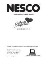 Preview for 2 page of Nesco FS-130 Care/Use Manual