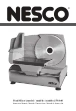 Предварительный просмотр 1 страницы Nesco FS-160 Instruction Manual