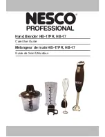 Nesco HB-17 Care/Use Manual preview