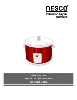 Предварительный просмотр 1 страницы Nesco NC-58600 SIMMER Instruction Manual