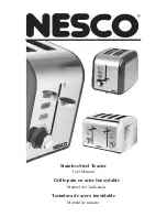 Nesco Stainless Steel Toaster User Manual preview