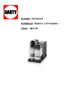 Предварительный просмотр 1 страницы Nespresso EN520.S LATTISSIMA + Instruction Manual