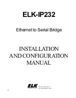 Preview for 1 page of Ness ELK-IP232 Installation And Configuration Manual