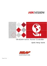 Ness HIKVISION DS-K2600 Series Quick Setup Manual preview