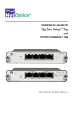 Net Optics 10/100/1000 Base Tap Installation Manual preview