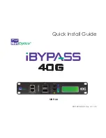 Net Optics iBYPASS 40G Quick Install Manual preview