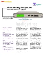 Preview for 1 page of Net Optics iTap Port Aggregator Manual