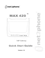 Preview for 1 page of Net2Phone MAX 420 Quick Start Manual