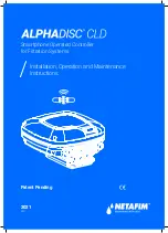 Preview for 1 page of Netafim AlphaDisc CLD Installation, Operation And Maintenance Instructions