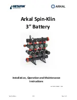 Netafim Arkal 3" Spin-Klin Battery Installation, Operation And Maintenance Manual preview