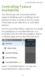 Предварительный просмотр 149 страницы netAlly EtherScope nXG Controlled Edition User Manual