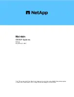 Preview for 1 page of NetApp FAS8200 Series Manual