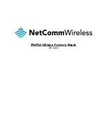 NetComm Wireless NF1ADV Quick Start Manual preview