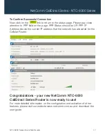 Preview for 17 page of NetComm CallDirect NTC-6900 Quick Start Manual