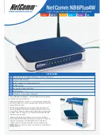 Preview for 1 page of NetComm NB6PLUS4W Specifications