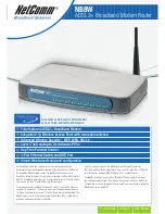 NetComm NB8W Specifications preview