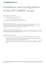 Предварительный просмотр 11 страницы NetComm NTC-40W User Manual