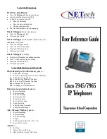 Netech Cisco 7945 User Reference Manual preview