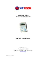 Netech MiniSim 1000 Instruction Manual preview