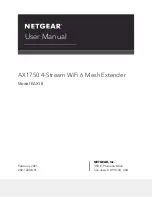 Предварительный просмотр 1 страницы NETGEAR AX1750 EAX18 User Manual