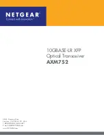 Предварительный просмотр 1 страницы NETGEAR AXM752 - ProSafe XFP Transceiver Module Product Data