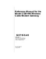 NETGEAR CG814W Reference Manual preview