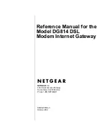 Предварительный просмотр 1 страницы NETGEAR DG814 - DSL Modem Internet Gateway Reference Manual