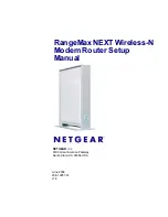 NETGEAR DG834Nv2 - RangeMax NEXT ADSL2+ Modem Wireless Router Setup Manual предпросмотр