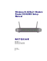 Preview for 1 page of NETGEAR DGN2000 - Wireless Router Setup Manual